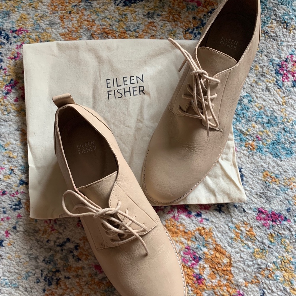 Eileen fisher leather oxfords NWOT